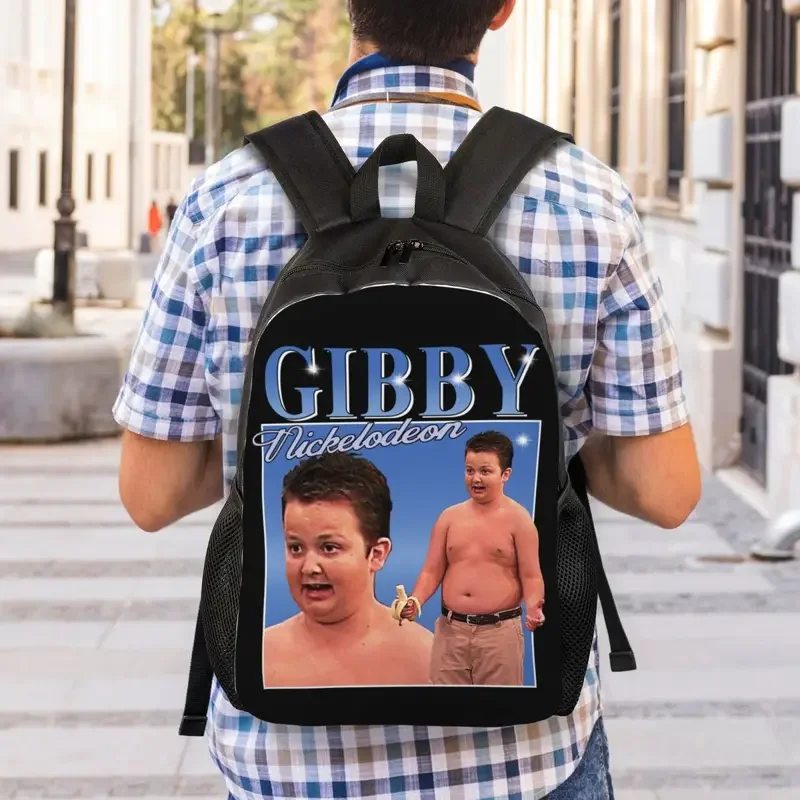 Funny Gibby Meme Icarly Backpacks for Girls Boys TV Show Noah Munck School College Travel Bags Women Men Bookbag 15 Inch Laptop