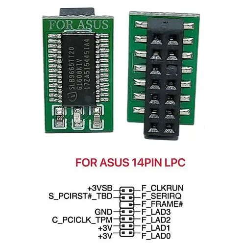 Imagen 2 del producto Módulo Tpm 12 14 18 20 pines LPC para ASUS MSI GIGABYTE ASRock módulo de seguridad de cifrado tarjeta remota Placa de módulo TPM 2,0