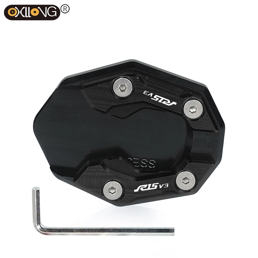 

For YAMAHA XMAX300 R15V3 V4 MT15 XMAX125 XMAX 300 250 125 R15 MT15 Motorcycle Kickstand Side Stand Enlarger Extension Plate Pad