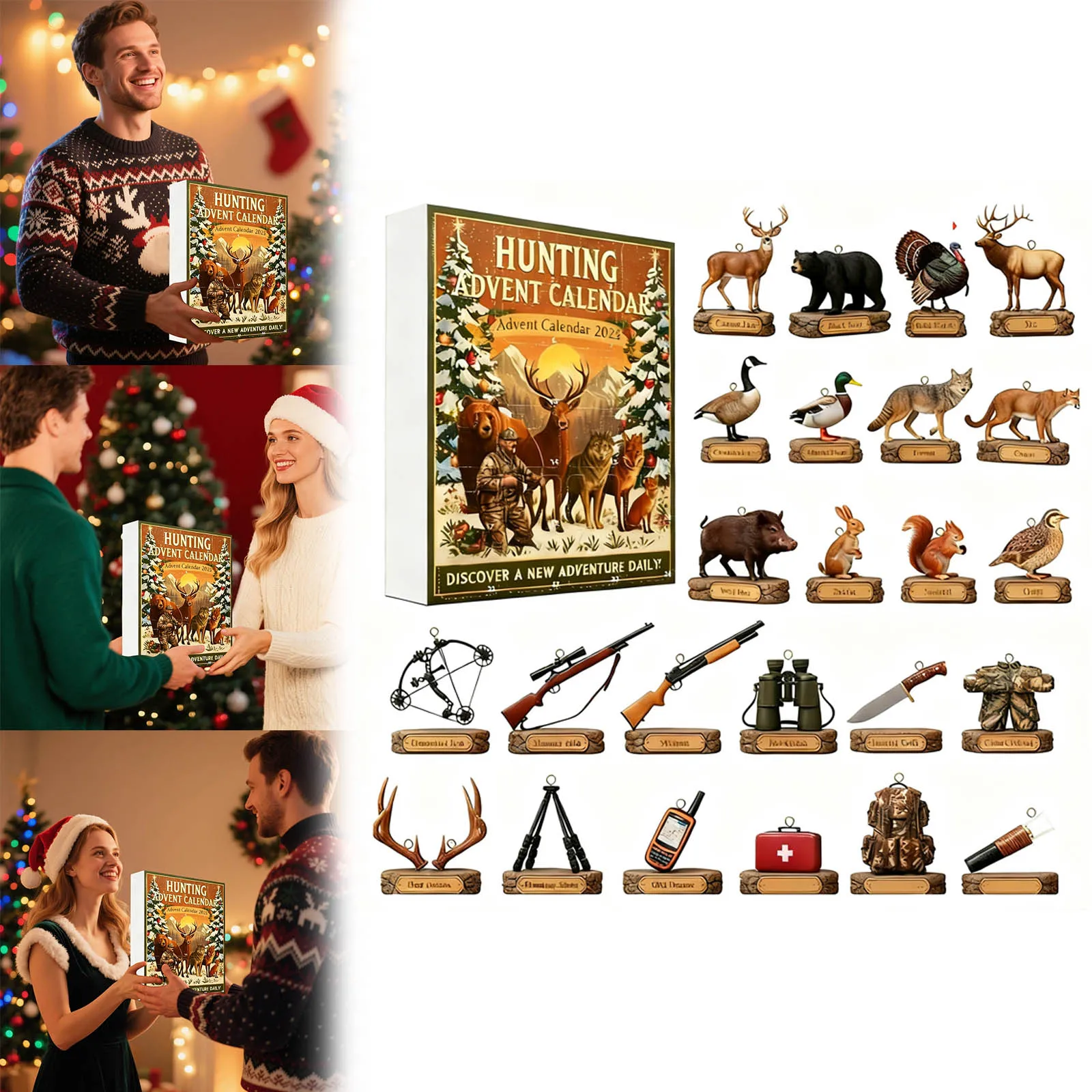 عيد الميلاد العد التنازلي دبوس تقويم القدوم تشريح عيد الميلاد العد التنازلي قلادة تحتوي على 24 رمل محمول متوافق مع الآلة #4