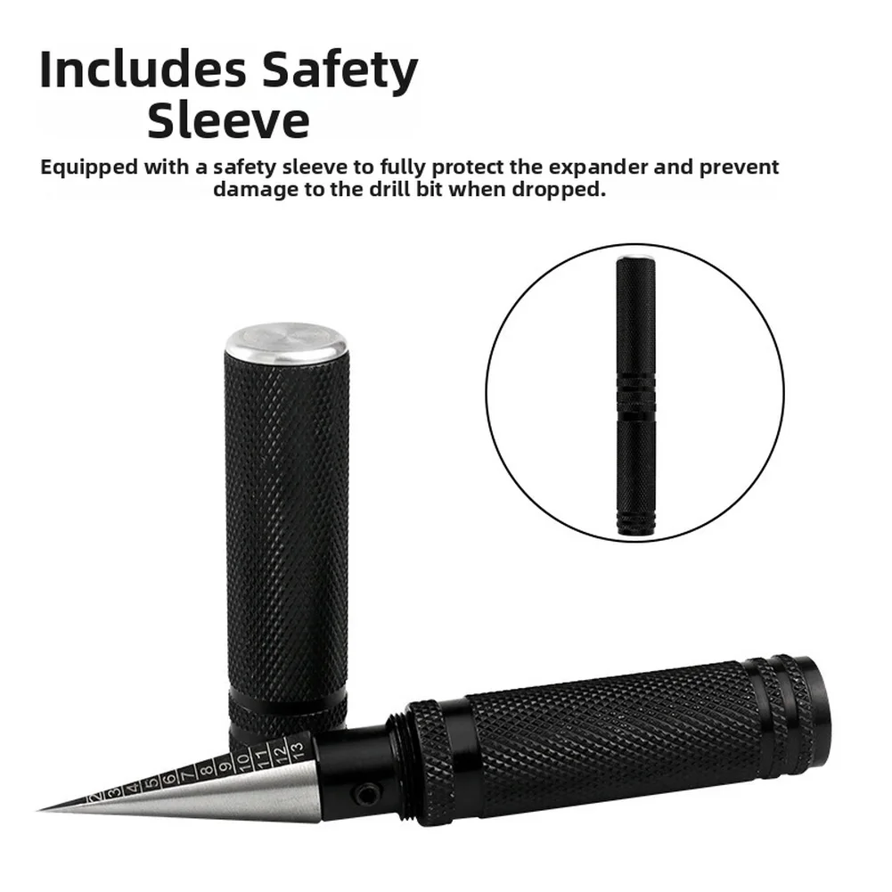 Aluminum Alloy Manual Expanding Hole Puncher for RC Body Work with 0 to 14mm Adjustment Range and Integrated Protective Sleeve