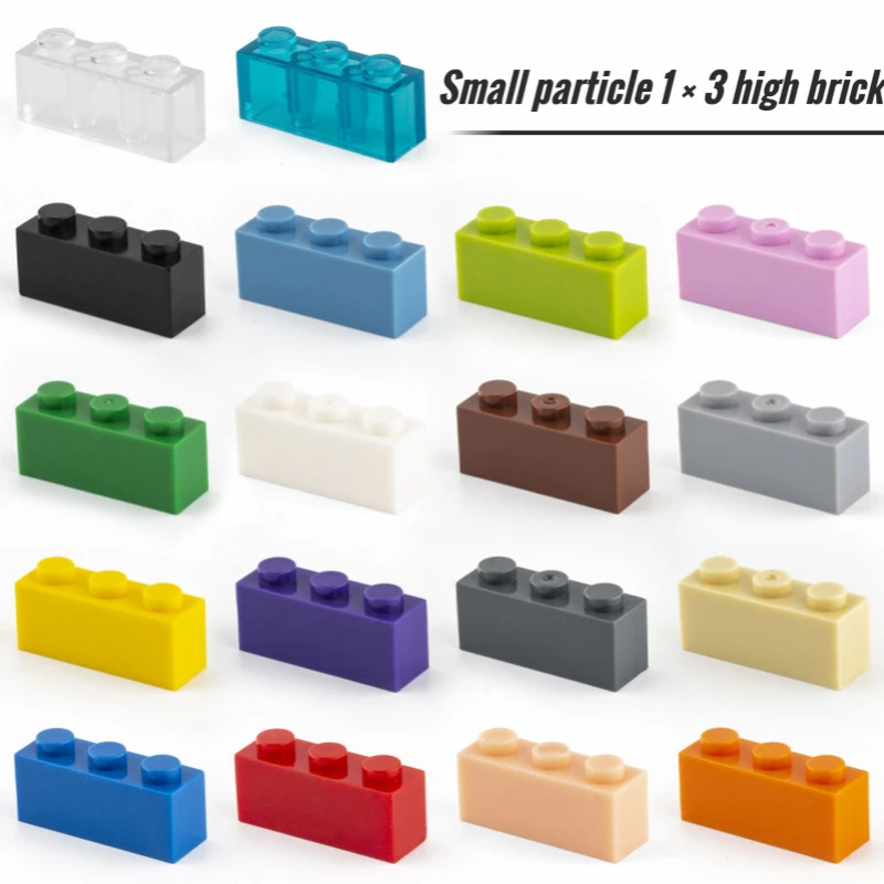 

25pcs Small Particle 3622 High Brick 1x3 Building Blocks Parts DIY Blocks Compatible with Creative Gift Castle Toys