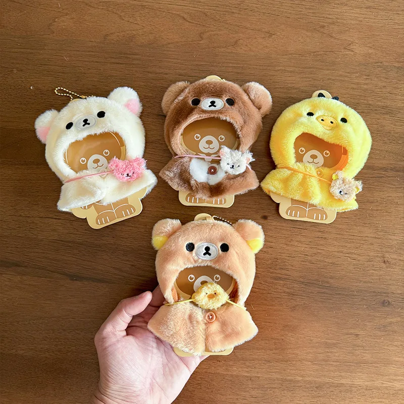

Cartoon Rilakkuma Korilakkuma Kiiroitori Soft Plush Doll Clothes Suitable for 10-15Cm Dolls Dress Up Cloak Headgear Easter Gift