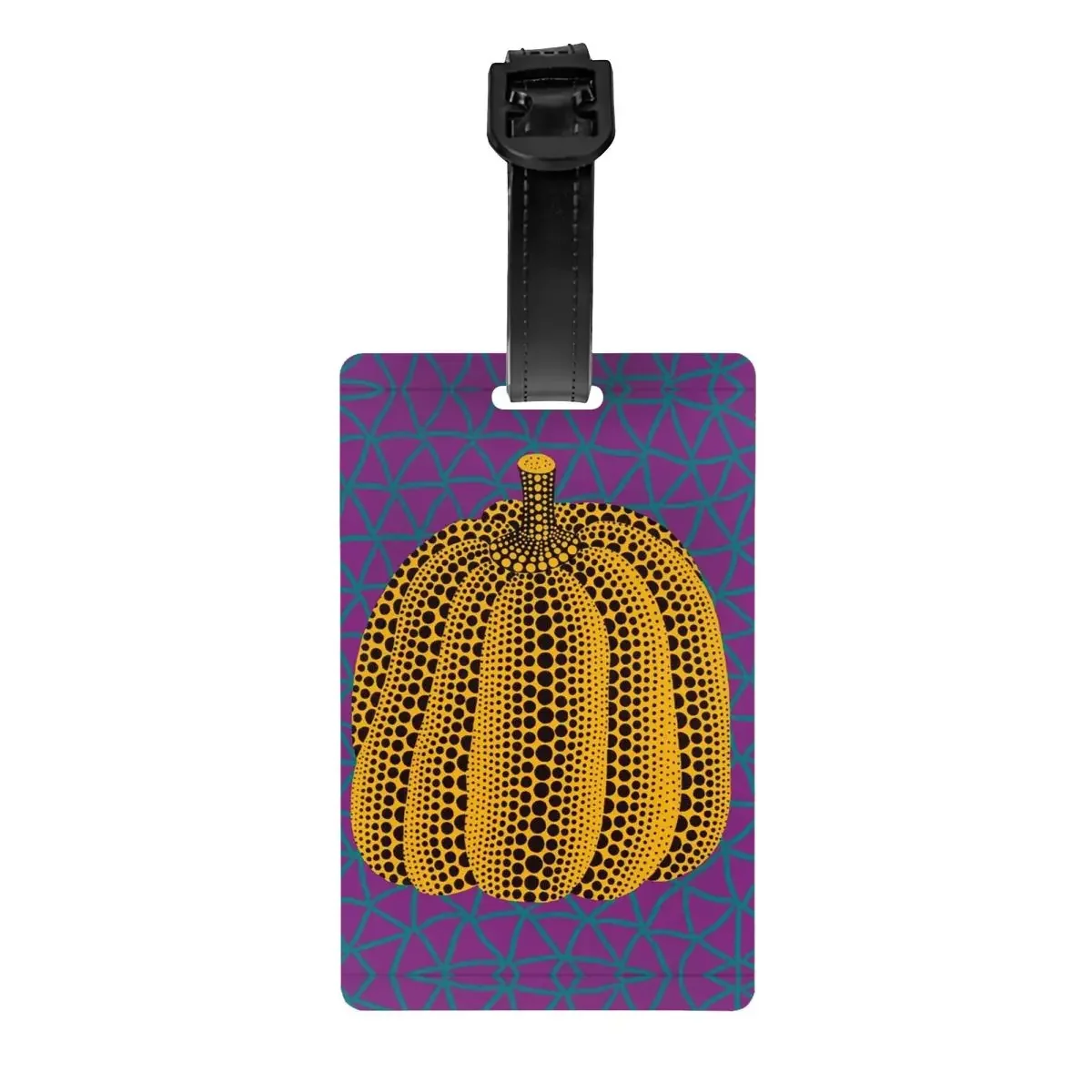 

Midnight Pumpkin Yayoi Kusama Luggage Tags for Suitcases Cute Modern Art Baggage Tags Privacy Cover ID Label