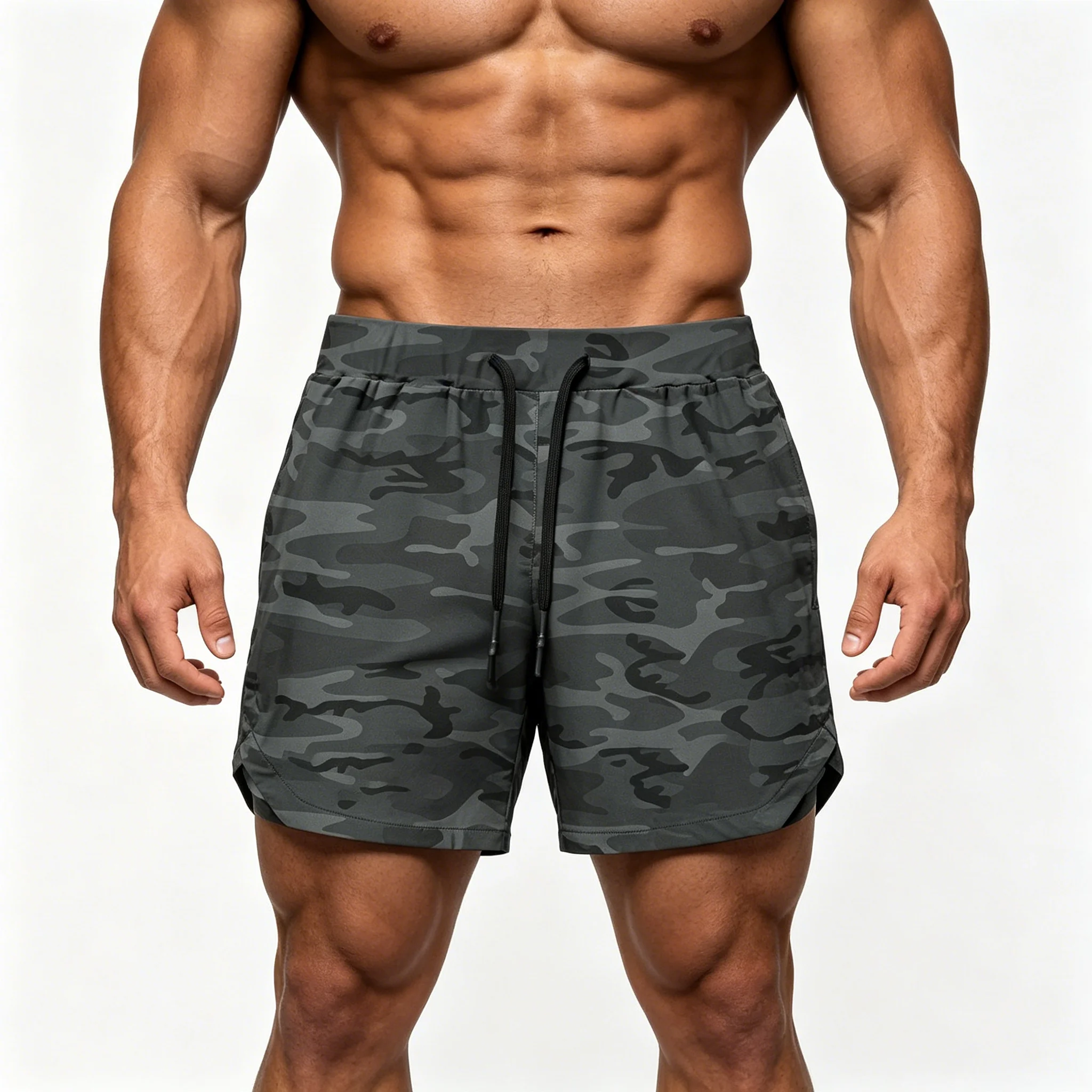 2026 New Men's Shorts - Single-layer Knitting - Tight-Fitting Dri-fit - Solid Color - Fitness and Leisure Wear - Casual Pants