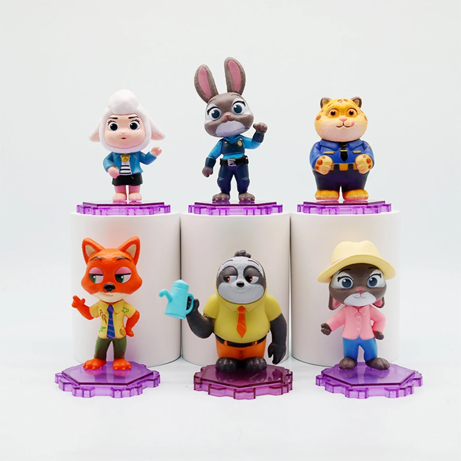 Figurine Kisney Topia 2 scène de Zoo, Police faite à la main Judy & Fox Nick, boîte aveugle, voiture de poupée tendance