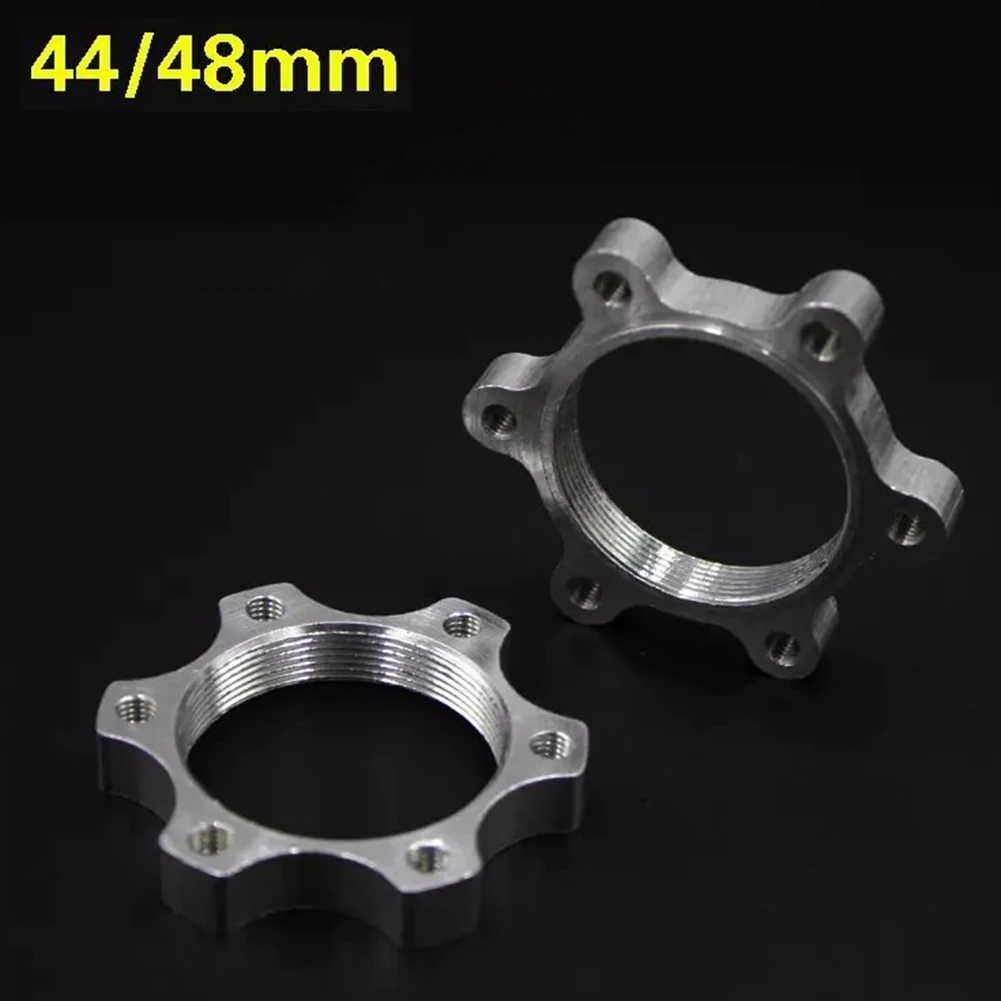 2pcs 44/48mm Bicycle Hub Disc Brake Rotor Adapter Threaded Hub 6 Bolt Flange Disc Brake Switch Modification Bike Accessories