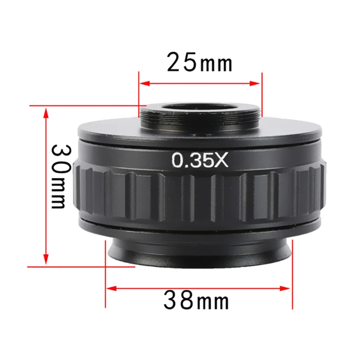 N21R C Mount Adapters Lens 0.35X CCD for Trinocular Stereo Microscope Camera 38MM Interface Increased Field of Vision