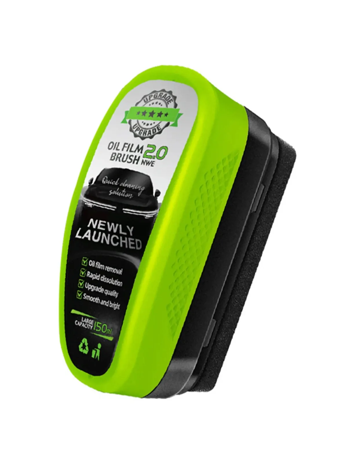 1/2/3 szt. Szczotka do czyszczenia filmu olejowego z samochodu, 150ml płyn do usuwania filmu olejowego z szyb samochodowych, szczotka do szyb samochodowych do pielęgnacji auta — 2