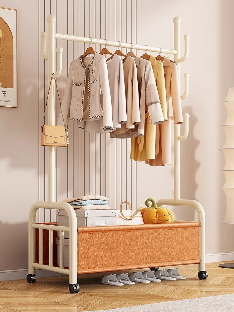 

Luxury Floor Mounted Bedroom Clothes Drng Ra Multi-Functional Home Use Dormi Clothing Storage Hanger Nordic Sle