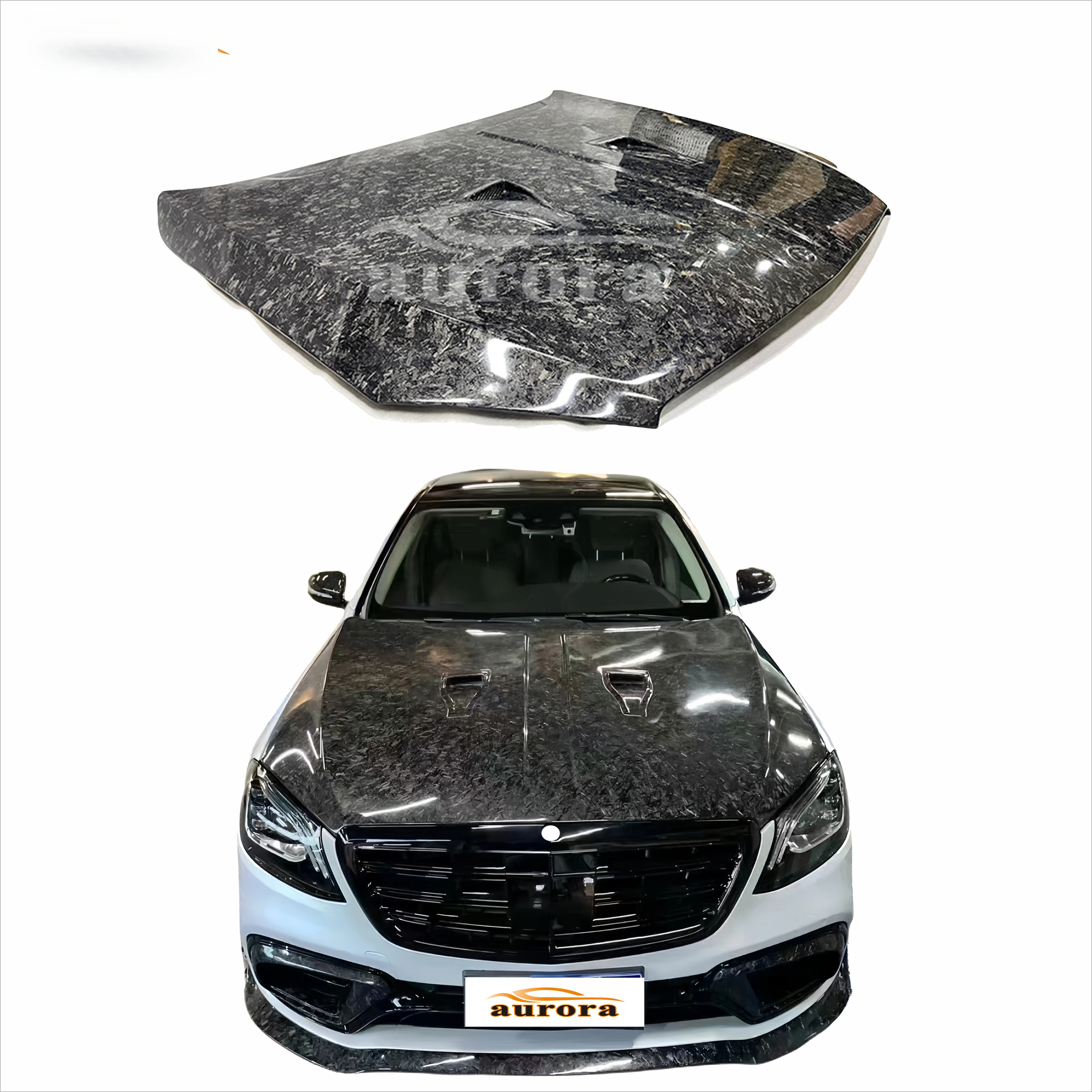 M Style Forged Carbon Fiber Engine Bonnet Hood For S63 W222  S Class