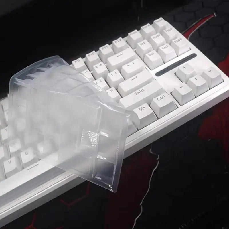 Silicone Keyboards Cover Skin Protectors for V500Pro 87 Key Wireless Mechanical Gaming Keyboards Desktop PC