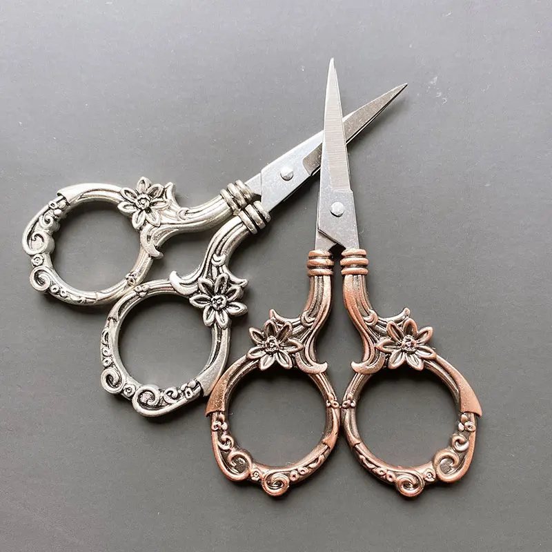 

Floral Vintage Scissor Sewing Tool Tailor Handicraft Embroidery Fabric European Retro classic Antique Craft Tailors Scissors