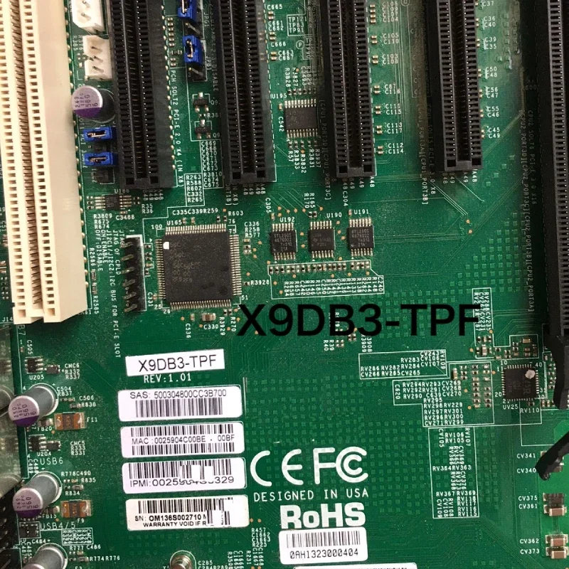 For Supermicro X9DB3-TPF Server Motherboard  X79 E5-24 V2 DDR3 LGA 1356 Mainboard 100% Tested OK Fully Work Free Shipping