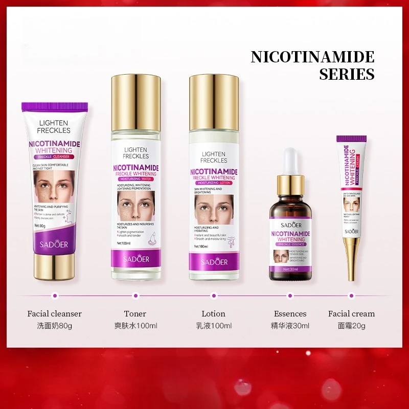 Radiant Skin Set: Nicotinamide for Whitening, Freckle Removal & Hydration​