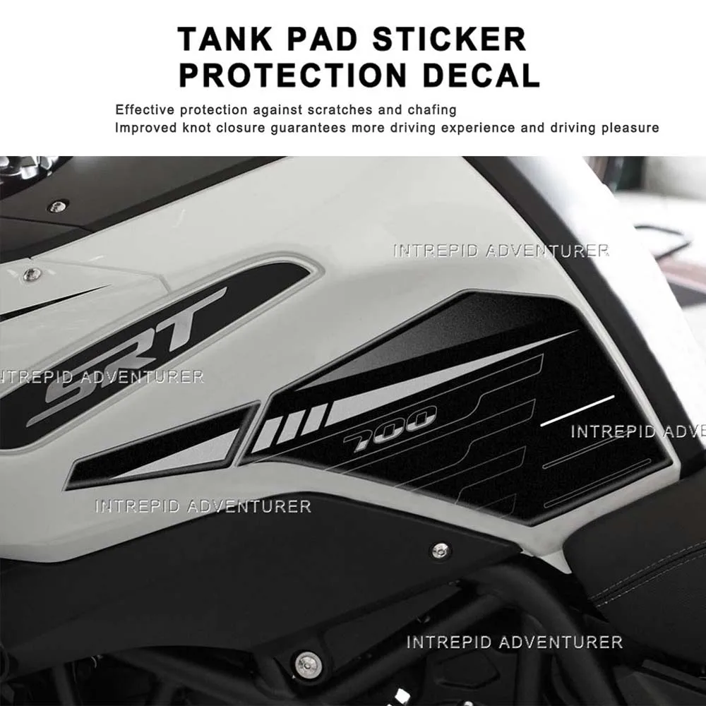 For QJ Motor SRT 700 / X 2024 Grigio Limited Edition 3D Epoxy Resin Motorcycle Tank Pad Protection Sticker New Decorative Decal