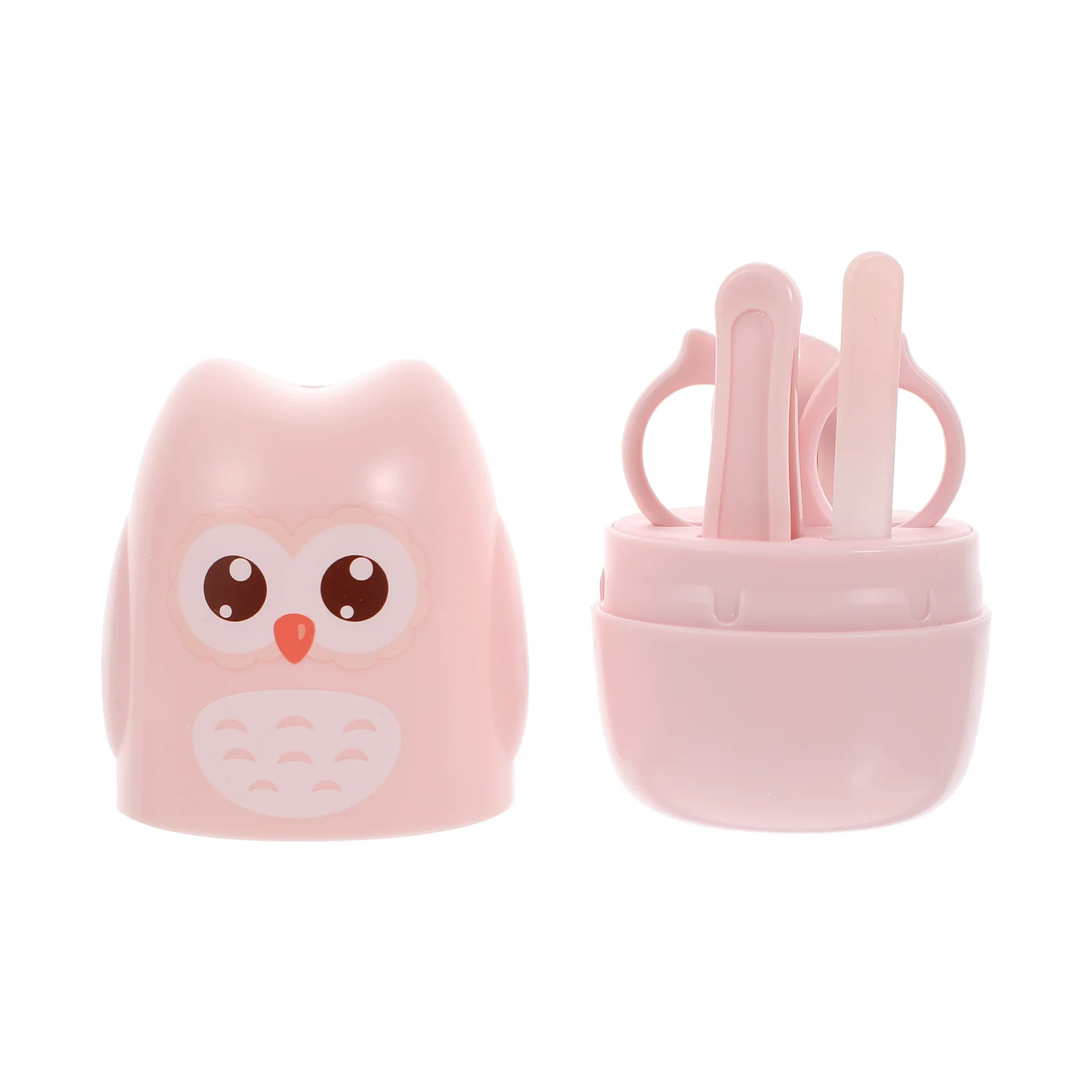 1 مجموعة الطفل مسمار المقص مجموعة ABS الزجاج الفولاذ المقاوم للصدأ مجموعة التشذيب الآمنة للطفل الرضيع تشمل كليبرز مقص ملف #4