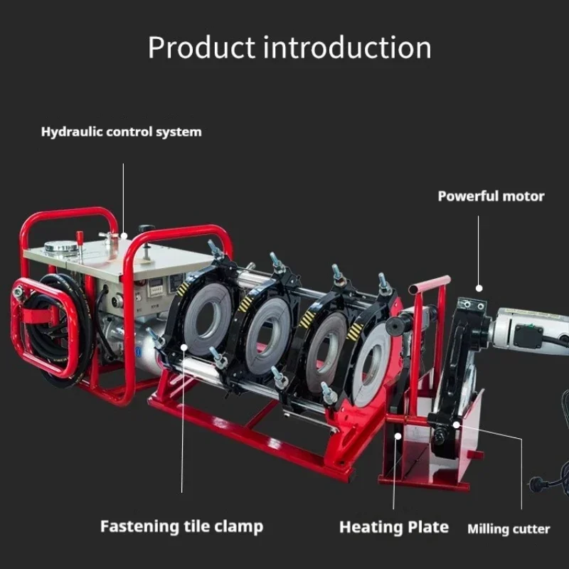 Pe Pipe Butt Welding Machine Hand-operated Manual Semi-automatic Automatic Hot Melt Hydraulic Four-ring Butt Welding Machine//