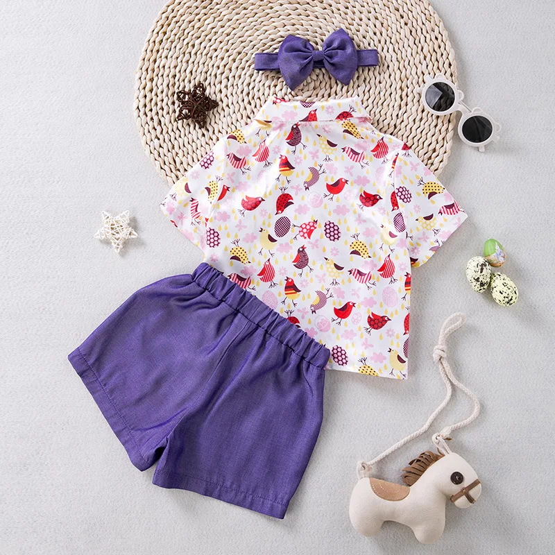 

Children's Easter Baby Boy Party Clothes2Cartoon Gentleman Bow Tie Shirt Shorts Set Formal Outfit