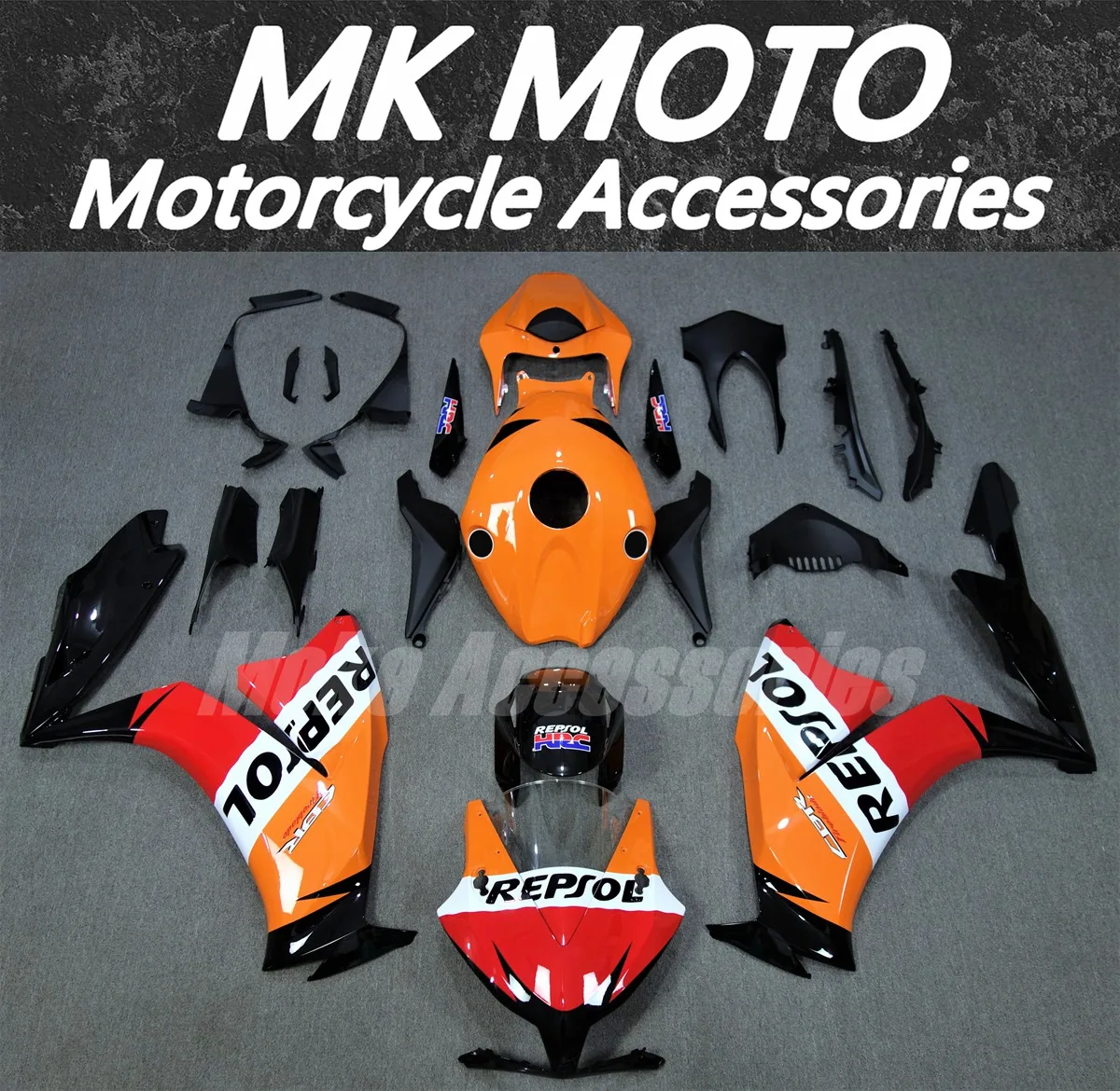 

Moke moto Motorcycle Fairings Kit Fit For Cbr1000rr 2012 2013 2014 2015 2016 Bodywork Set High Quality Injection Black Orange
