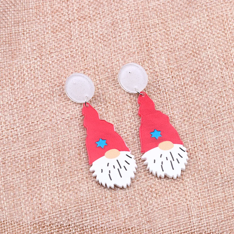 300pairs/lot wholesale earrings acrylic Christmas tree hat boots earrings temperament multi-layer earrings earrings