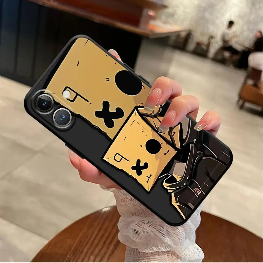 حافظة لهاتف آيفون 17Air SE 7 8 17 16 Pro Max 14 13 Mini 11 15 Plus X XS XR 12 نمط رجل ورق كرتوني