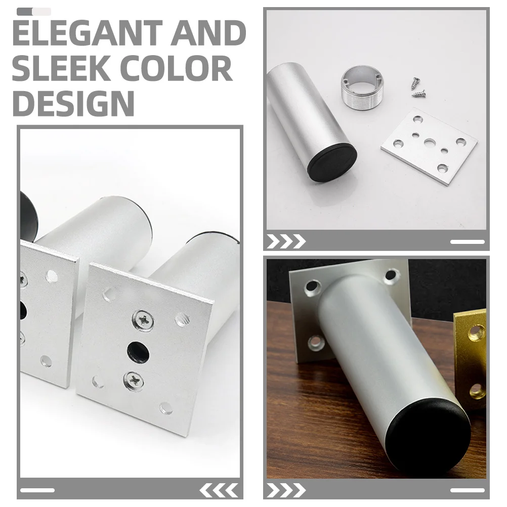 

2pcs Adjustable Heavy Duty Aluminum Alloy Furniture Feet For Cabinet Bathroom Cabinet Replacement For Furniture Metal Sofa