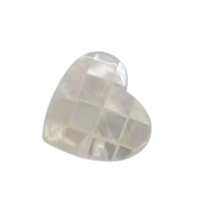 1 pcs 20mm  Natural White Shell Heart Curved Cabochon  Mosaic Tile DIY Mother of Pearl Pendant Making  Flat Jewelry Ring  Craft