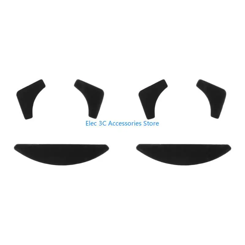 Alfombrilla para patines ratón Y51A, pies para ratón para DeathAdder, alfombrilla ratón negra con borde curvo