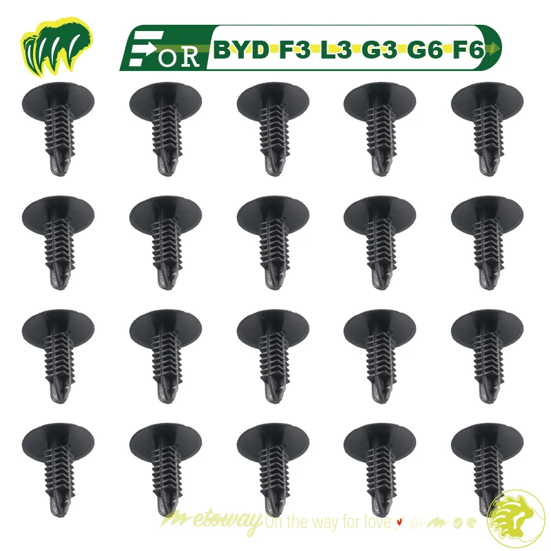 

20pcs Buckles For M6 BYD F3 L3 G3 G6 F6 RearTrunk Lining Decorative Panel Blind Hole Cover Rivet Buckle