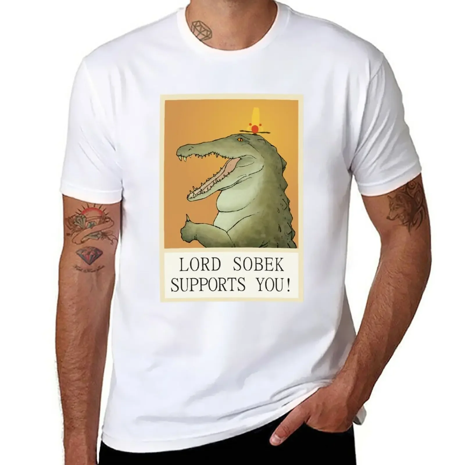 Lord Sobek Supports You! T-Shirt summer top vintage sweat shirts, men