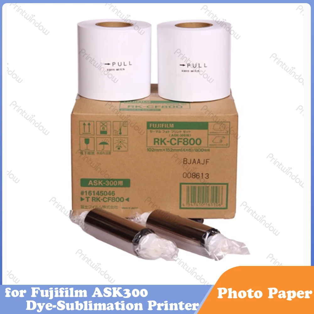 

6-inch/8-inch Compatible Ribbon Set for Fujifilm ASK300 Dye-Sublimation Printer Photo Paper Specifically Designed for ASK300