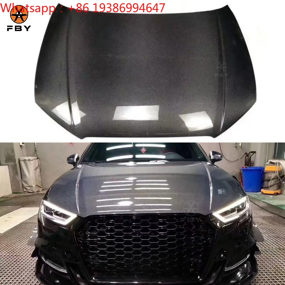 For High Quality OEM Style Carbon Fiber Front Engine Bonnet Hood for Audi A3 S3 RS3 8V 2014-2020