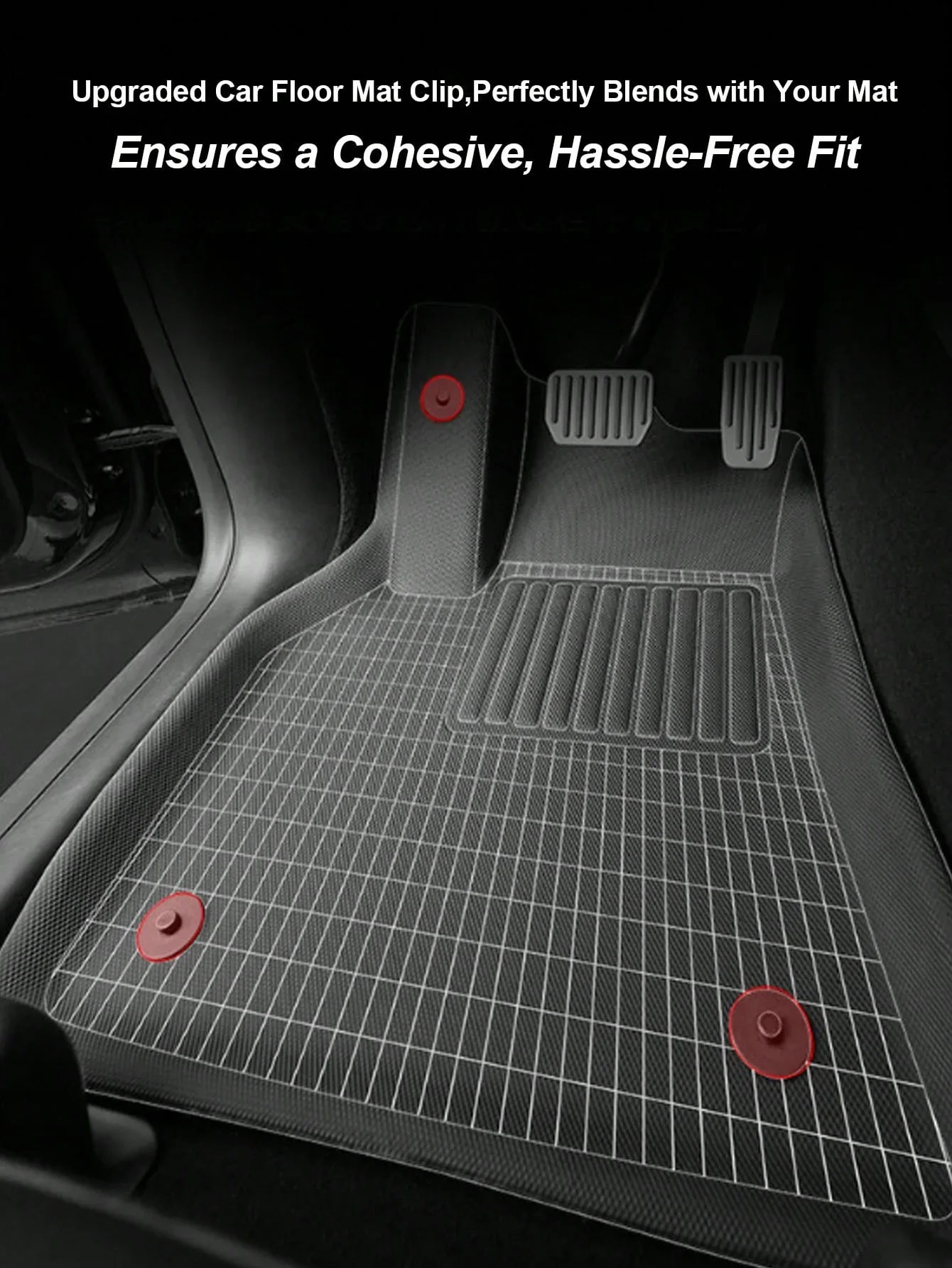8/16/32Pcs Universal Car Floor Mat Fasteners, Dual-Layer Plastic Snap Buttons (Secure Grip), Round Press Studs, Anti-Shift for C