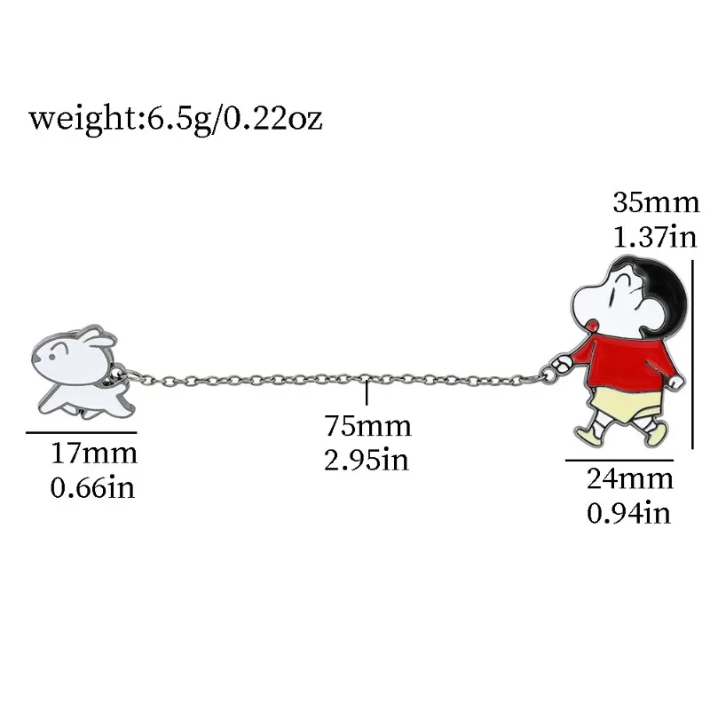 Crayon shin-chan bonito pino dos desenhos animados anime broche moda pinos saco corrente pingente decorações acessórios meninos meninas presentes de aniversário