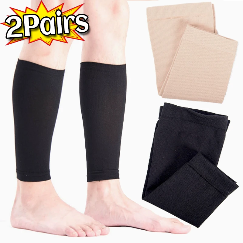 Sports Calf Sleeves Compression Support Breathable Elastic Leg Brace for Football Cycling Jogging Running Footless Calf Socks