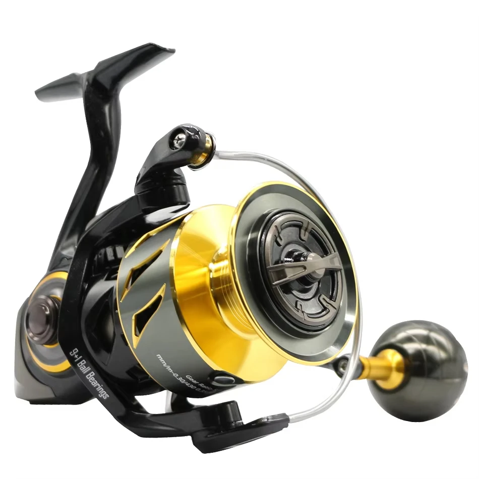 Mulinello Da Pesca In Mare 5.2:1, Carrete De Pesca Per Acqua Salata, Mulinello Da Traina E Casting Professionale-image