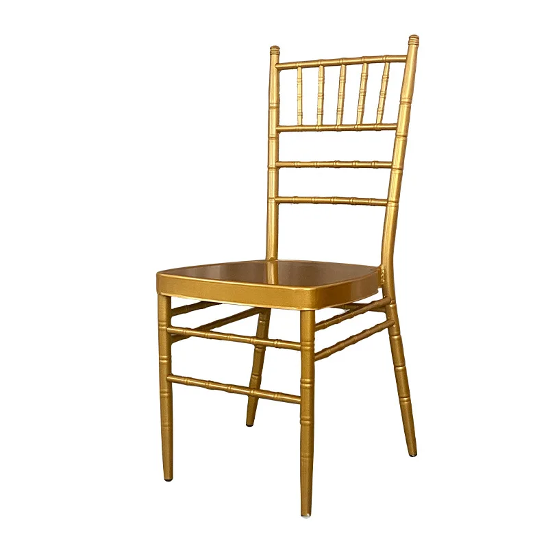 Outdoor dining chairs, metal bamboo chairs, backrests, platinum hotels, weddings, banquets, wedding chairs, chairs wholesale