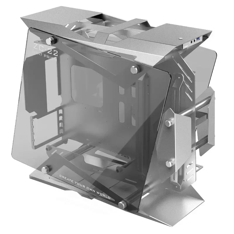 

Hot Sale ZC-22 ATX All Aluminum Tempered Glass Desktop Computer DIY Water Cooled Gaming Case