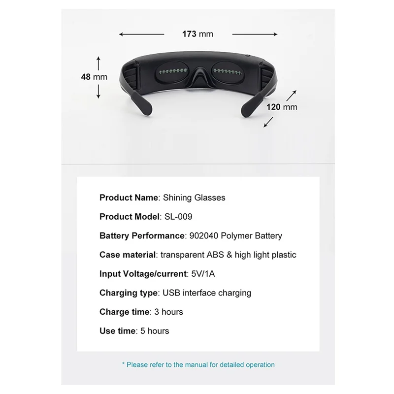 

N93R Bluetooth Luminous Glasses Shiny Electronic LED Props Suitable For Bar Festival Performance Glasses Luminous Glasses