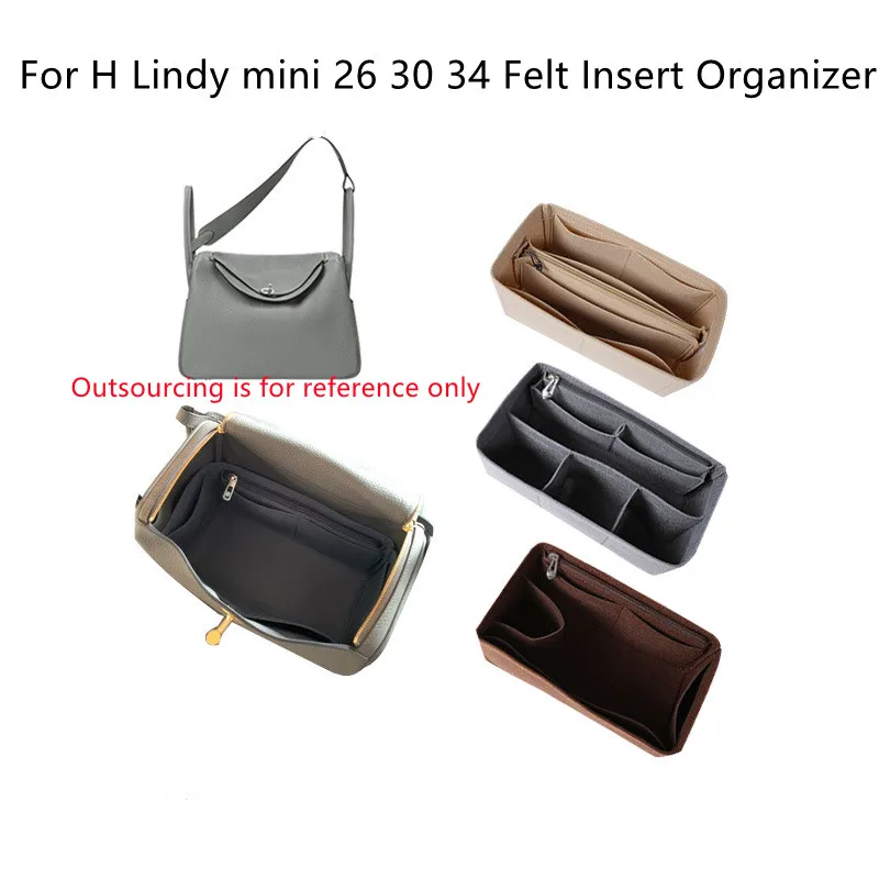 Felt Insert Organizer Bag For Lindy Handbag Mini 26 30 34,Makeup Women\'s Tote Travel Inner Portable Cosmetic Storage Bags,Custom
