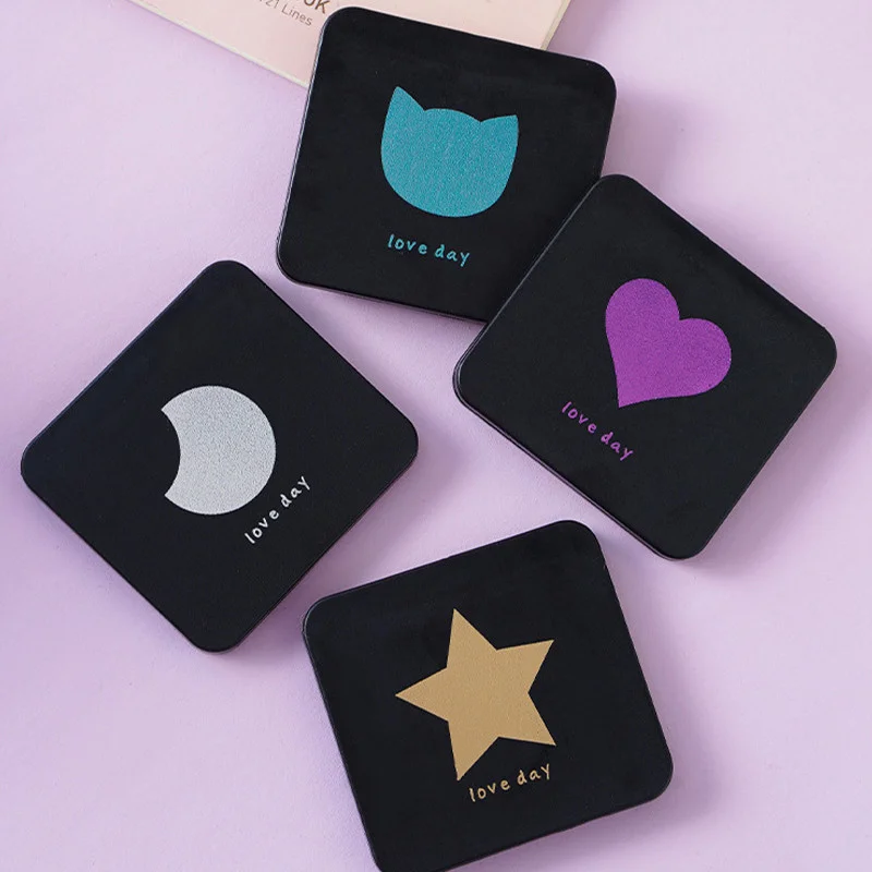 ​​Dual-Sided Folding Makeup Mirror Mini Square Makeup Vanity Portable Hand Mirror for Travel Cosmetic Mirror Make up Accessories