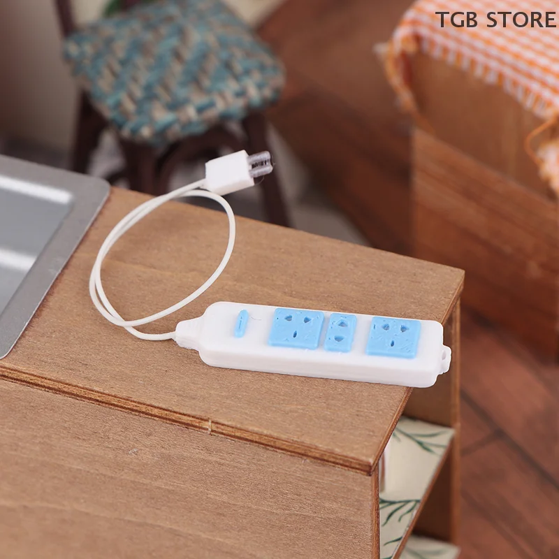 1 個 1/12 ドールハウスソケットケーブル付きモデル家電アクセサリードールハウス装飾子供ふり遊びおもちゃ