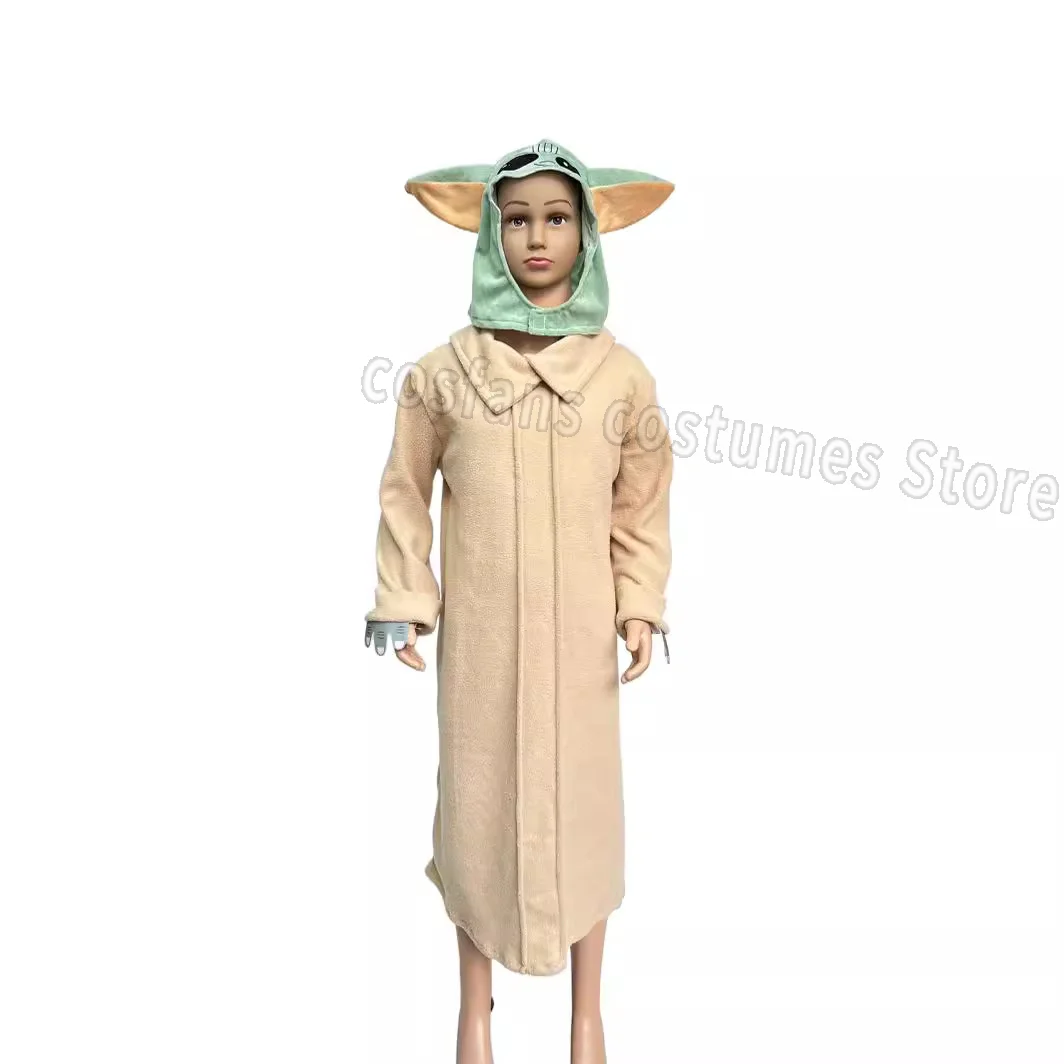 Alien role-playing yuda baby hat costume Halloween Mandalorian robe cloak costume cute disguise for boys and girls