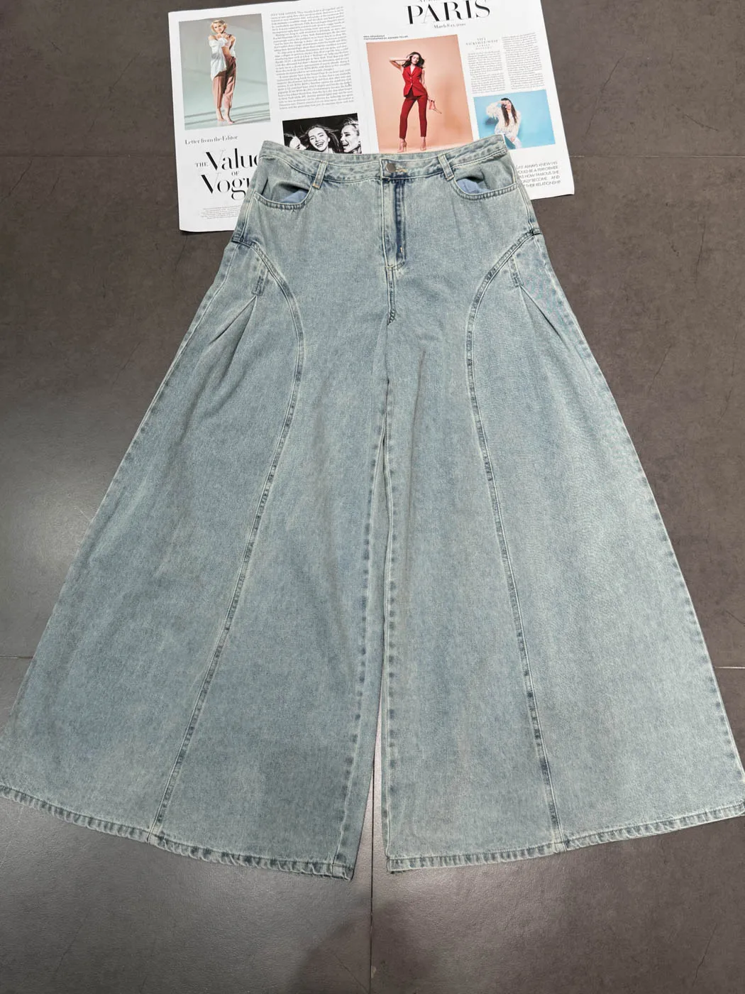 

Ретро-джинсы в американском стиле, женские, с высокой талией, прямые, с множеством карманов, винтажные, нейтрального стиля, длинные брюки