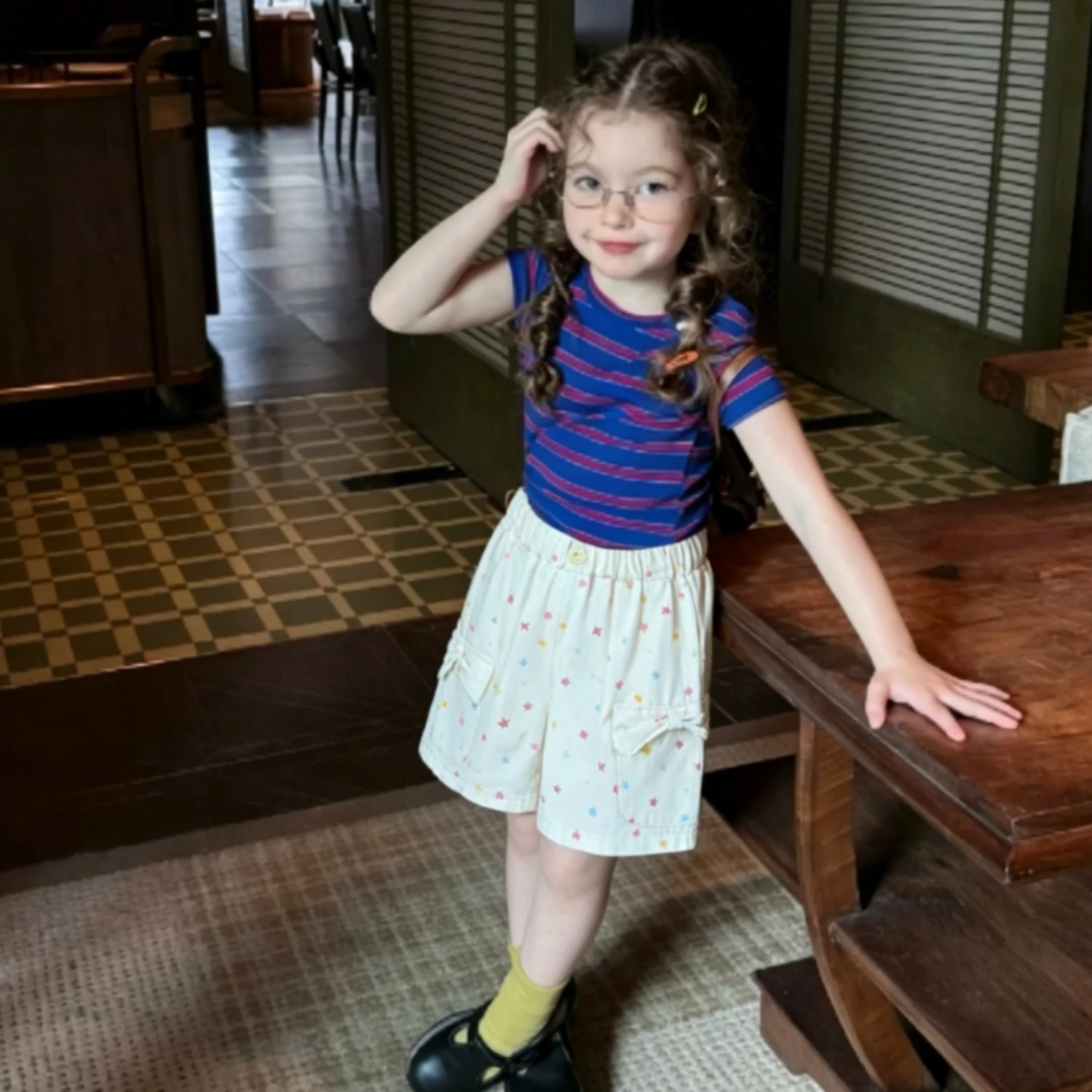 Calças Infantis Femininas 2026 Primavera e Verão Nova Coleção Roupa Infantil Estilo Coreano Menina Bebê Doce Estrelas Estampadas Shorts de Algodão