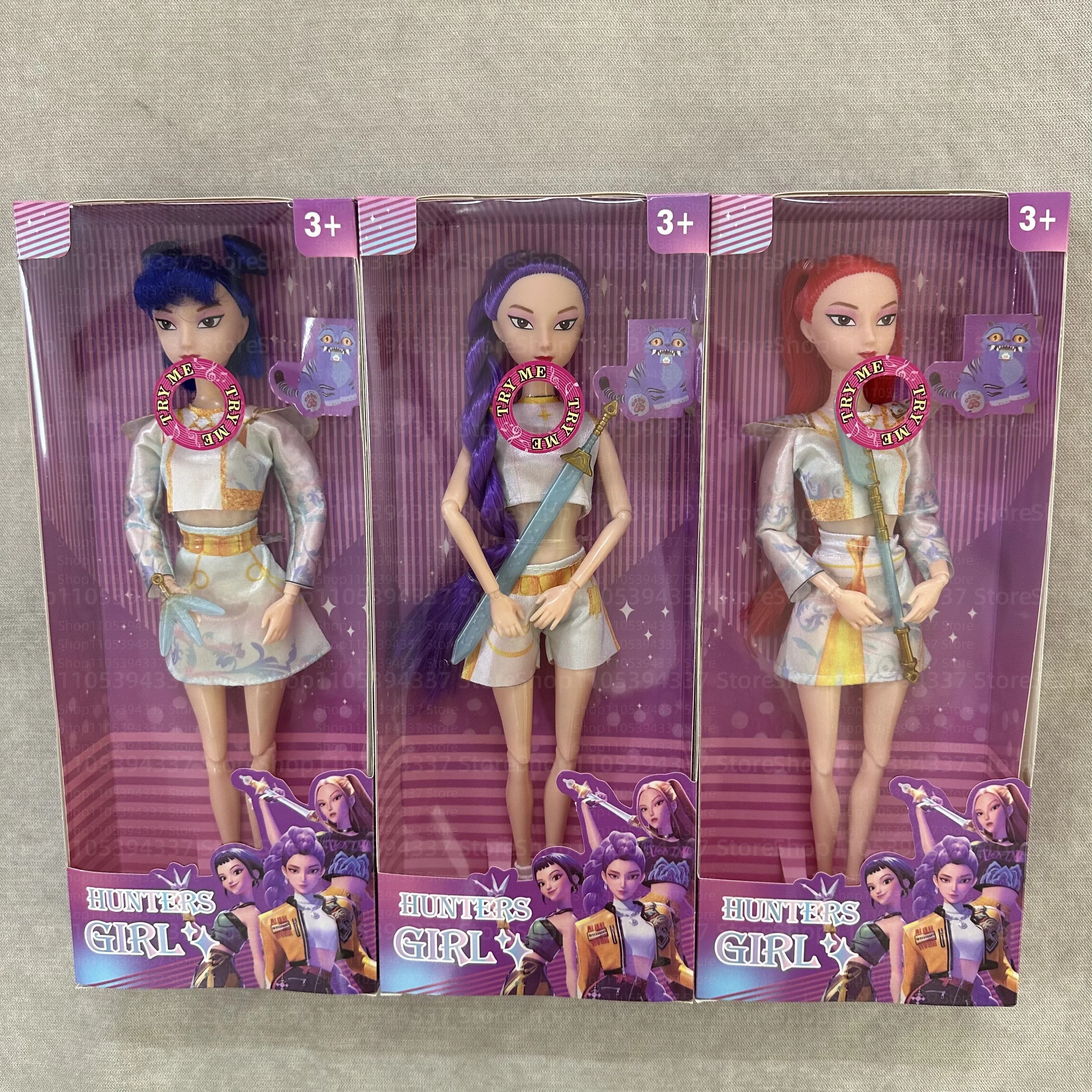 

Kpop Demon Huntress Rumi Mira Zoey Dolls 11 Inch Movable Joints with Theme Music Anime Collectible Toy Cute Gift for Gril Fans