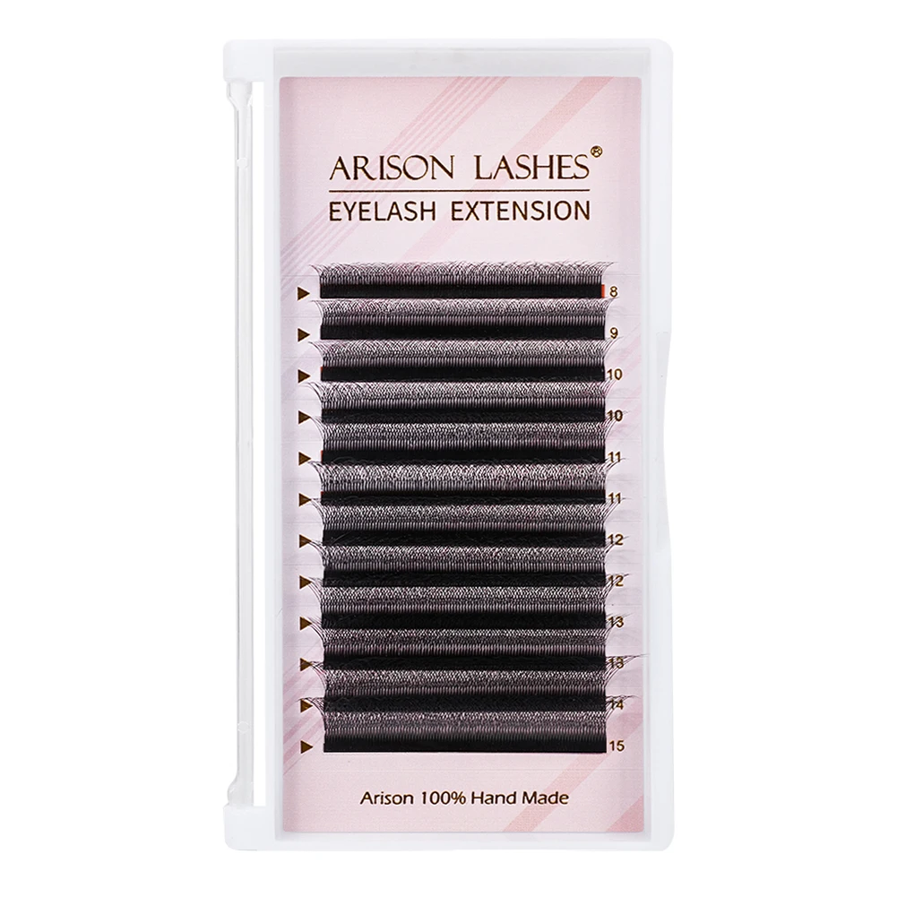 ARISON Real 6D/8D W-shape Lashes Double Tips 3D/4D Lash Automatic Flowering Premade Fans Eyelashes Extension Super Thick Eyelash