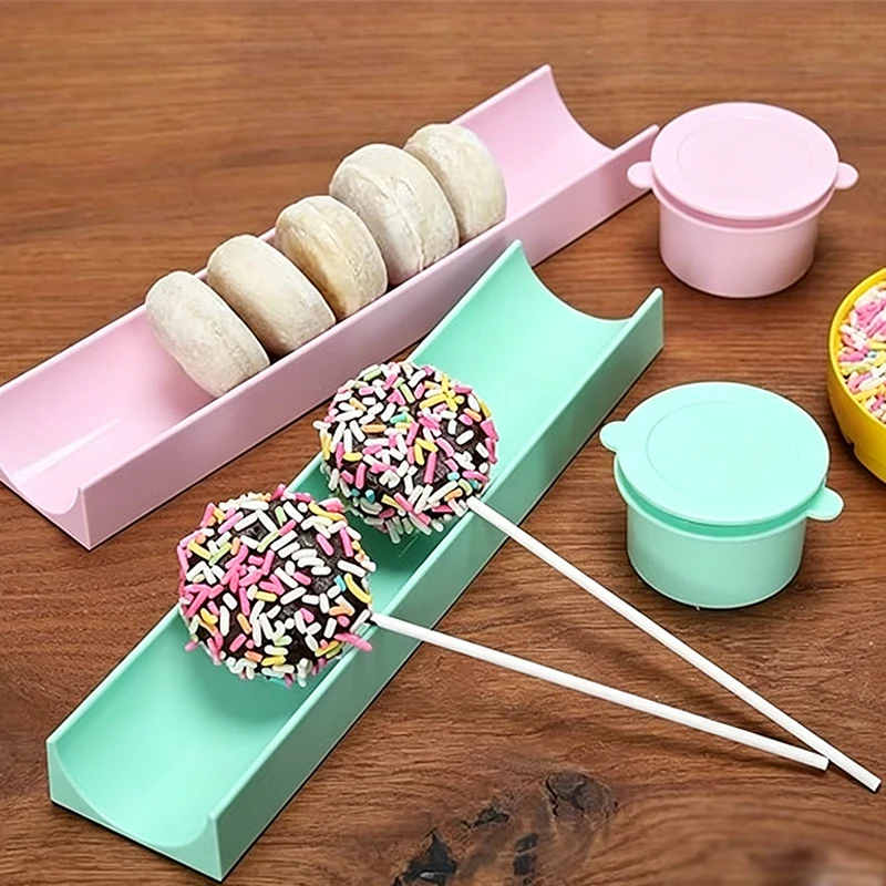 3pcs Round Cake Pop Molds Set - Plastic Baking Tools for Party Wedding Desserts - view 5