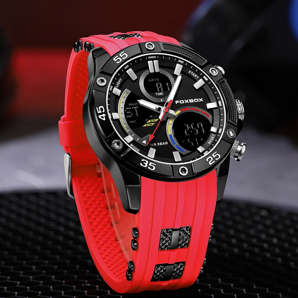 LIGE Fashion Military Watches for Men Luxury Original Sports Chronograph Watch ​Men Waterproof Quartz Clock Digital WristWatch